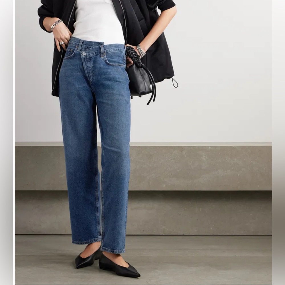 AGOLDE Criss Cross High-Rise Straight-Leg